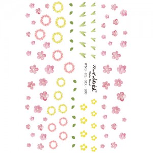 네일스케치 워터데칼 #180-수채화벚꽃 네일스티커
